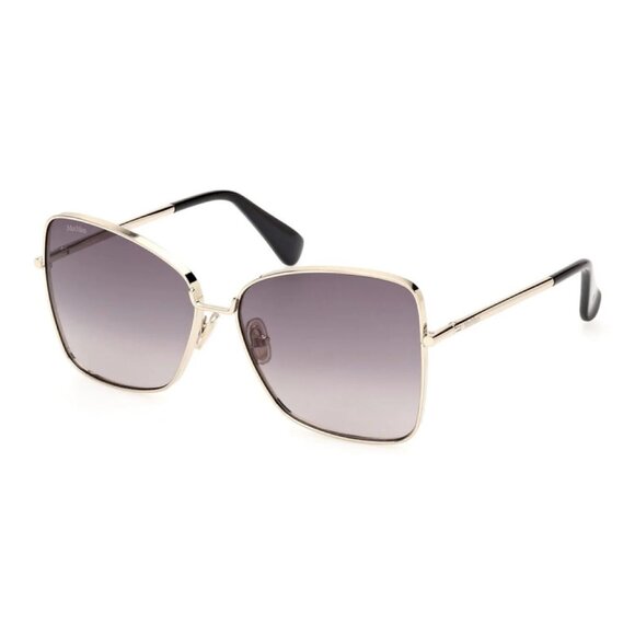 NEW MAX MARA SUNGLASSES MM0097 32B GOLD WOMEN EYEWEAR